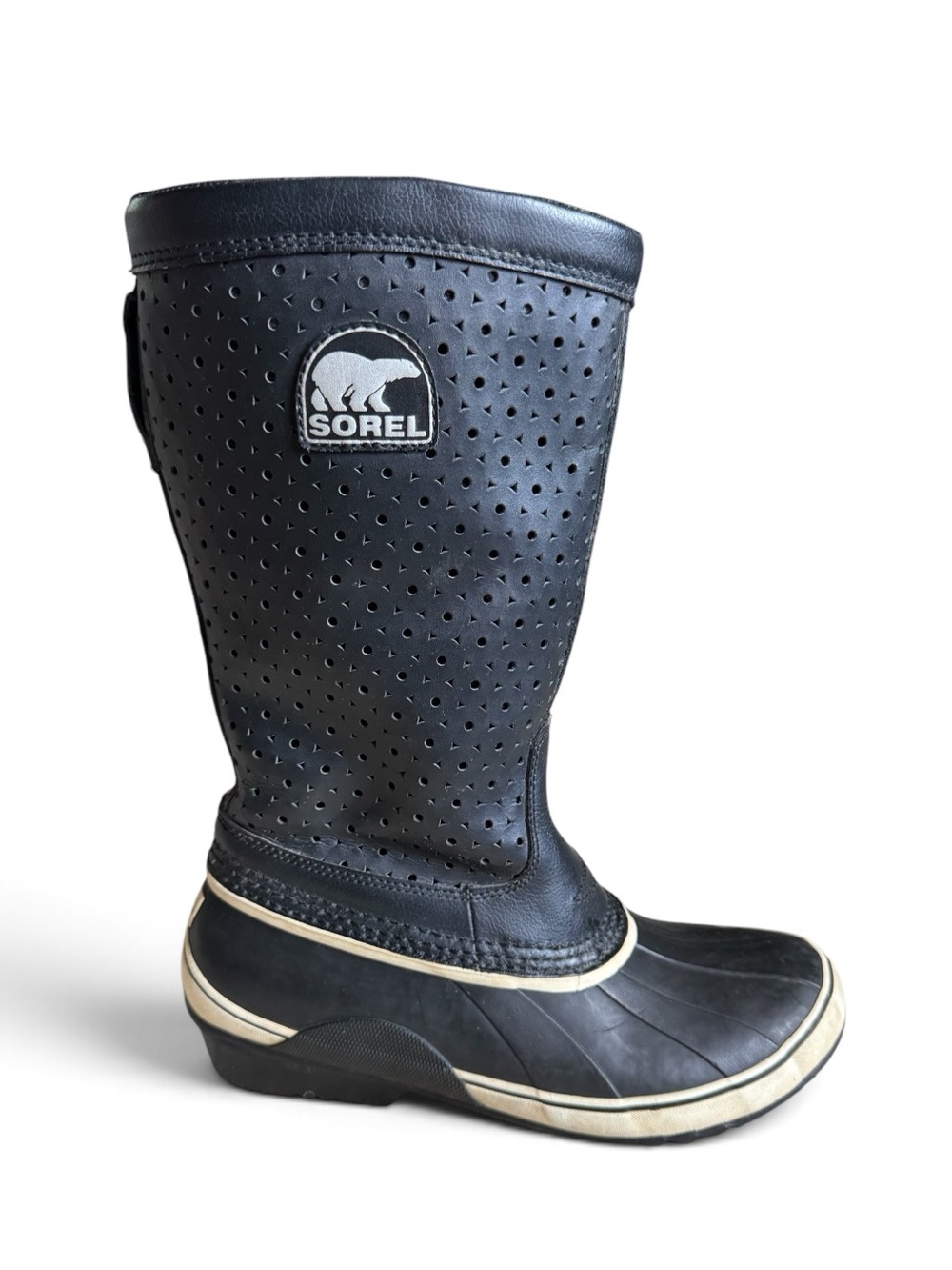 Sorel Sorelli Tall Black Waterproof Winter Boots Rain Shoes Size 8